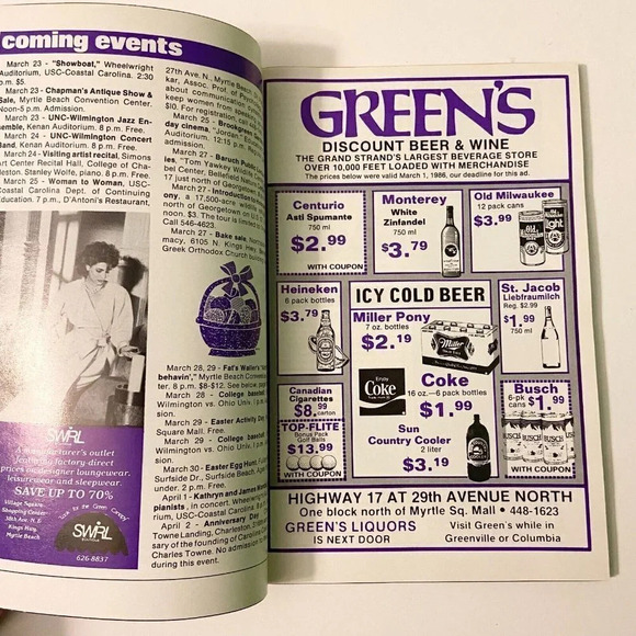 Vintage 1986 The Weekly Vacationers Guide Coast Magazine South Carolina Brochure - Picture 9 of 16